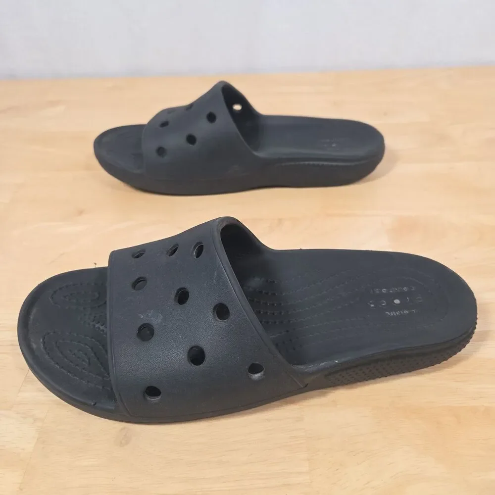 Crocs Classic Iconic Comfort Slides Mens Sz 9 Womens Sz 11 Sandals Unisex Adults